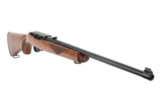 Ruger 10/22 22lr rifle features a deluxe wood stock